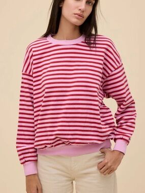 Daydreamer LA STRIPE TERRY SWEATSHIRT